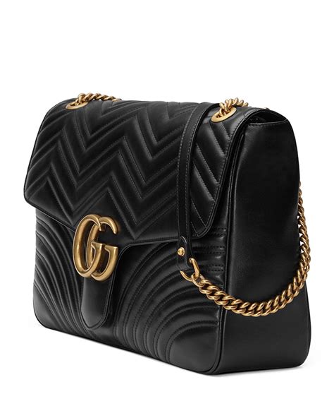 gucci gg marmont bag black|gucci marmont large shoulder bag.